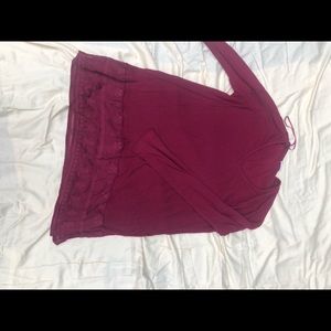 Tunic with lace trim